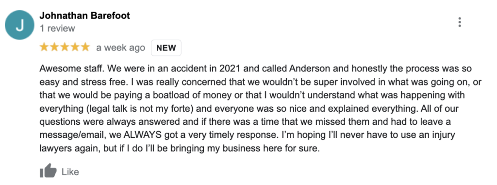 Fort Worth Truck Accident Testimonial