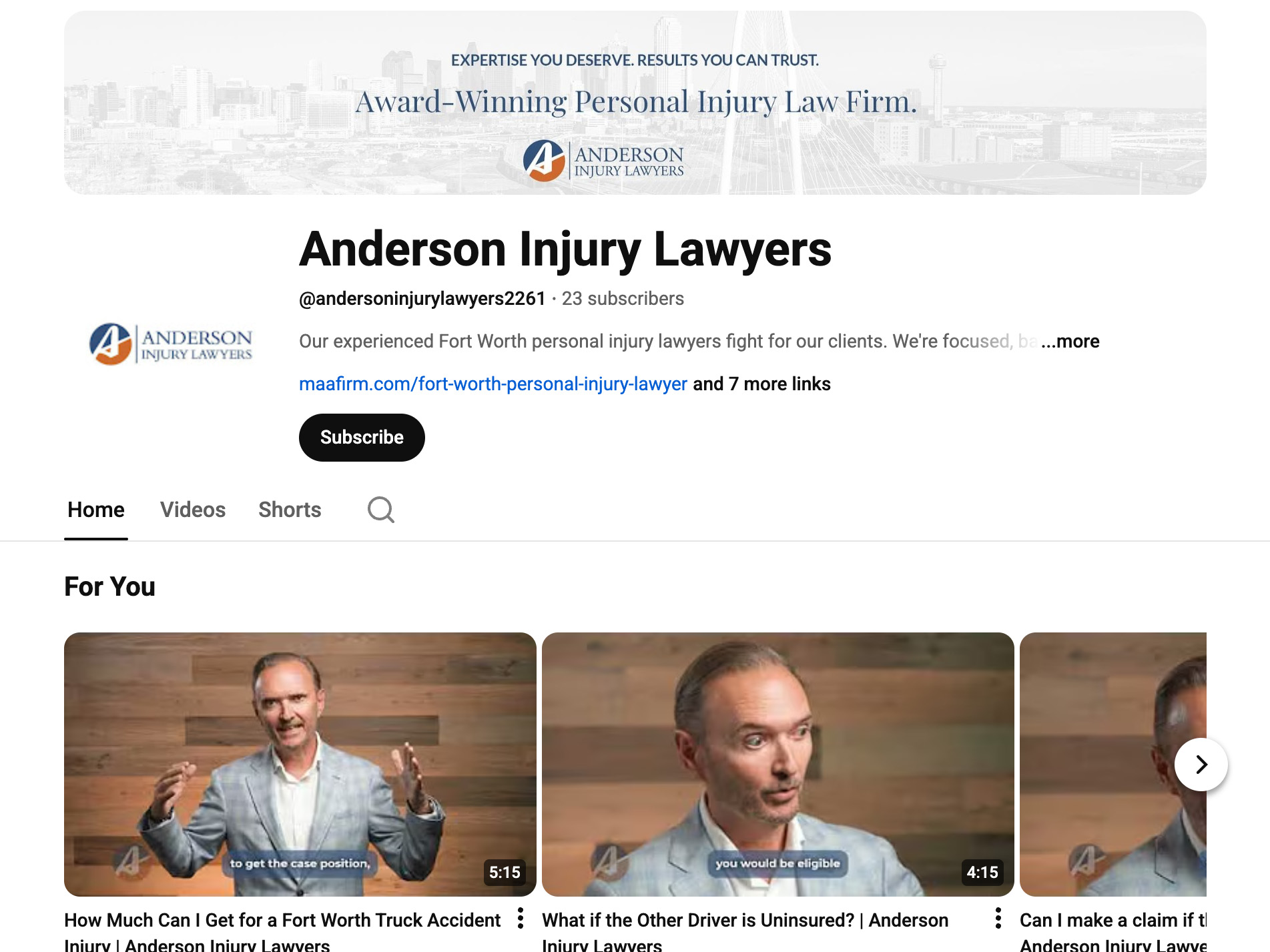 Anderson Injury Lawyers Youtube